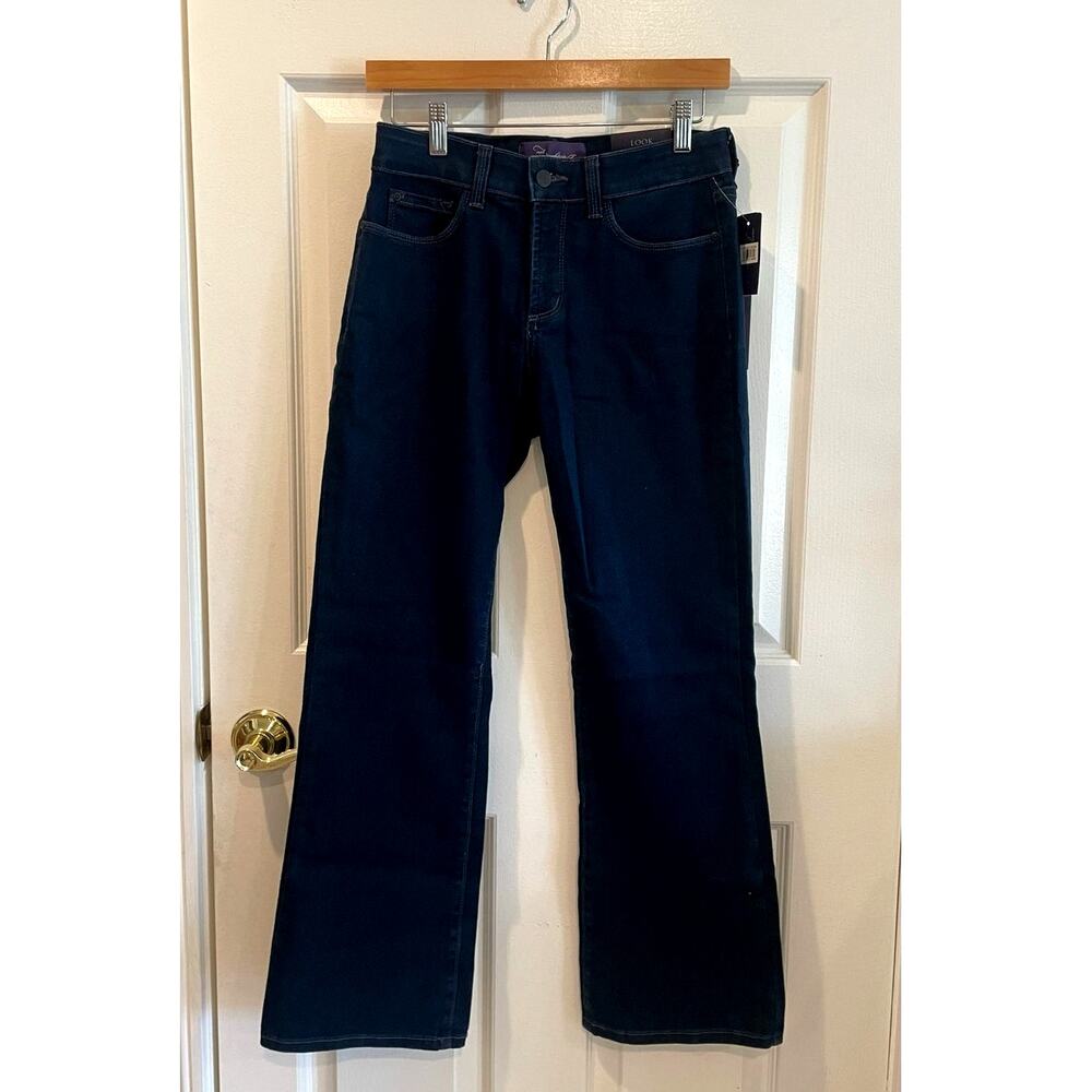 NWT NYDJ Not Your Daughter's Jeans 4P Petite Dark Wash Bootcut Lift Tuck Blue